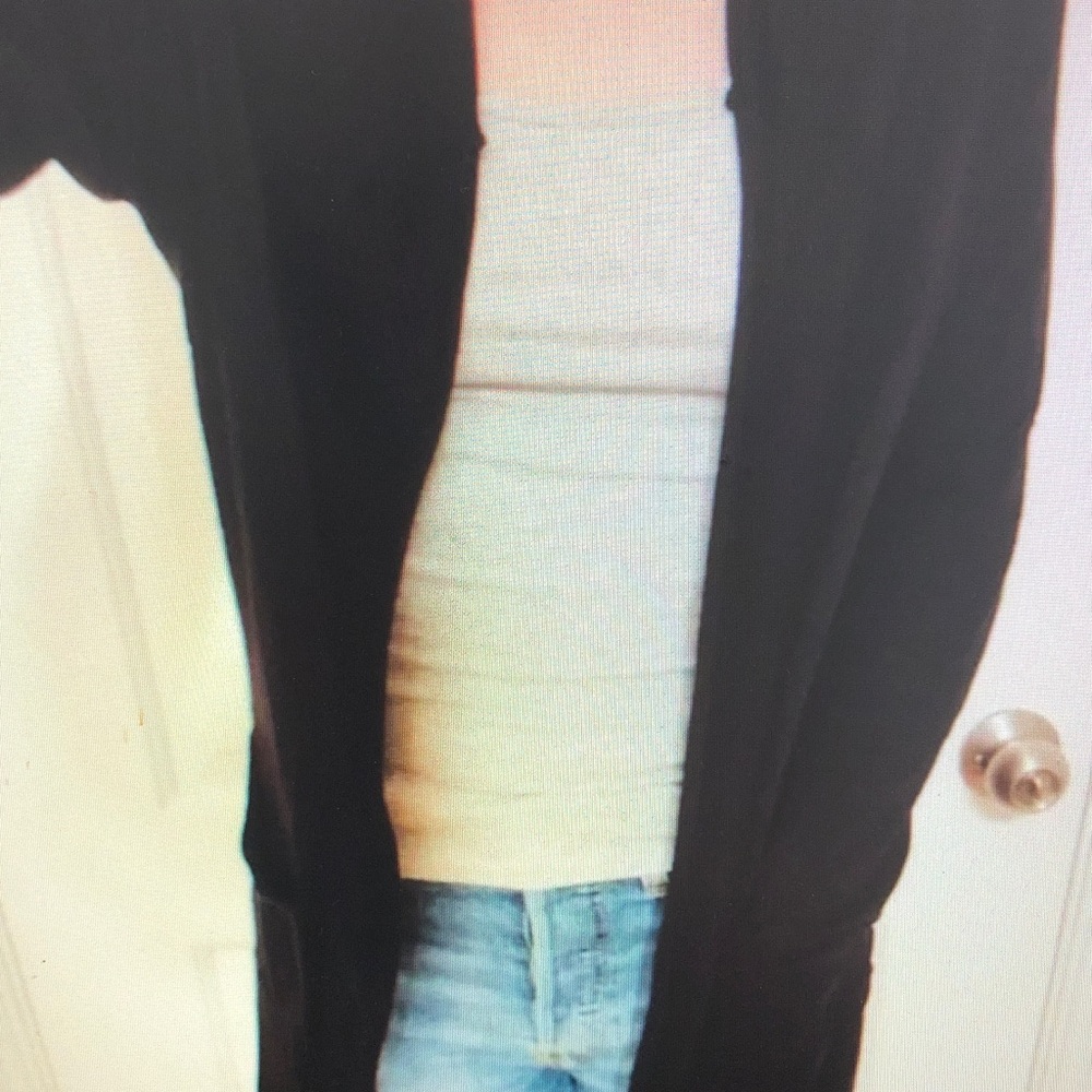 Black Open Front Cardigan